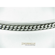 PIANEGONDA braccìale rigido argento con catena groumette referenza BA010624 new